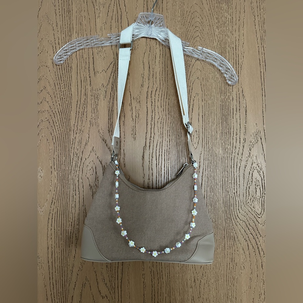 Wild Fable - Cute Tan Shoulder Bag with Beaded Detail